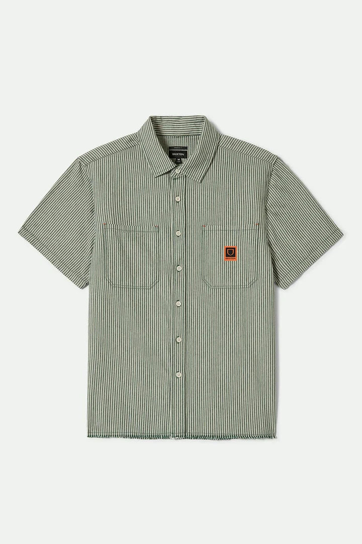 Brixton - Buttom up - Assembly S/S Woven - Pine Needle/Whitecap