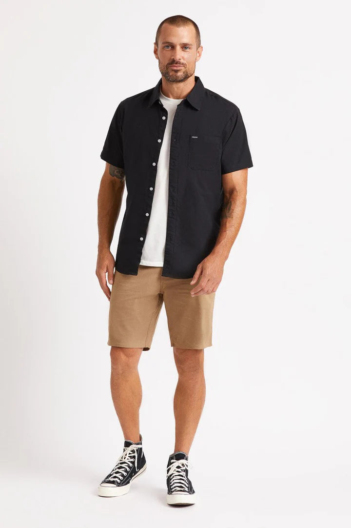 Brixton - Buttom up - Charter Oxford S/S Woven - Black
