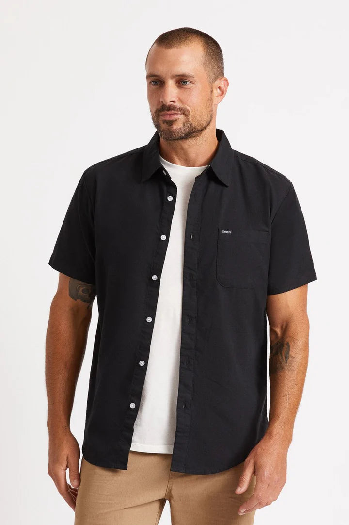 Brixton - Buttom up - Charter Oxford S/S Woven - Black