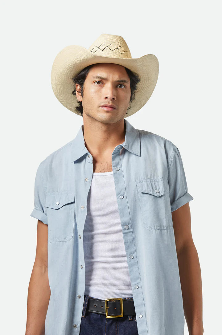 Brixton - Laredo Cowboy Hat Panama Straw - Catalina Sand