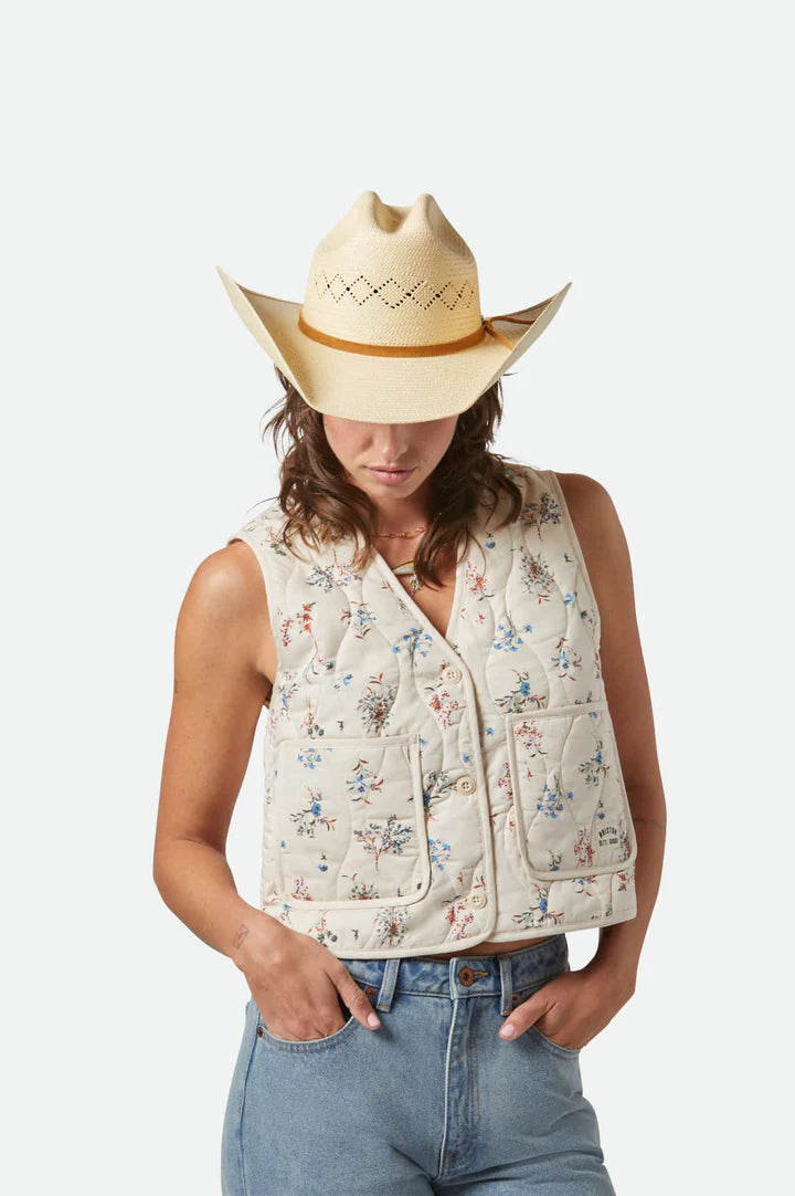 Brixton - Laredo Cowboy Hat Panama Straw - Catalina Sand