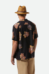 Brixton - Roma Straw Fedora - Coffee