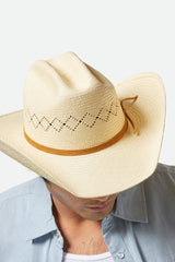 Brixton - Laredo Cowboy Hat Panama Straw - Catalina Sand