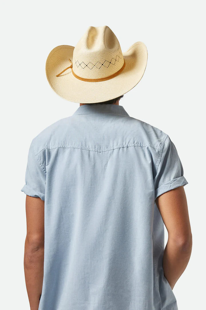 Brixton - Laredo Cowboy Hat Panama Straw - Catalina Sand