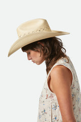 Brixton - Laredo Cowboy Hat Panama Straw - Catalina Sand