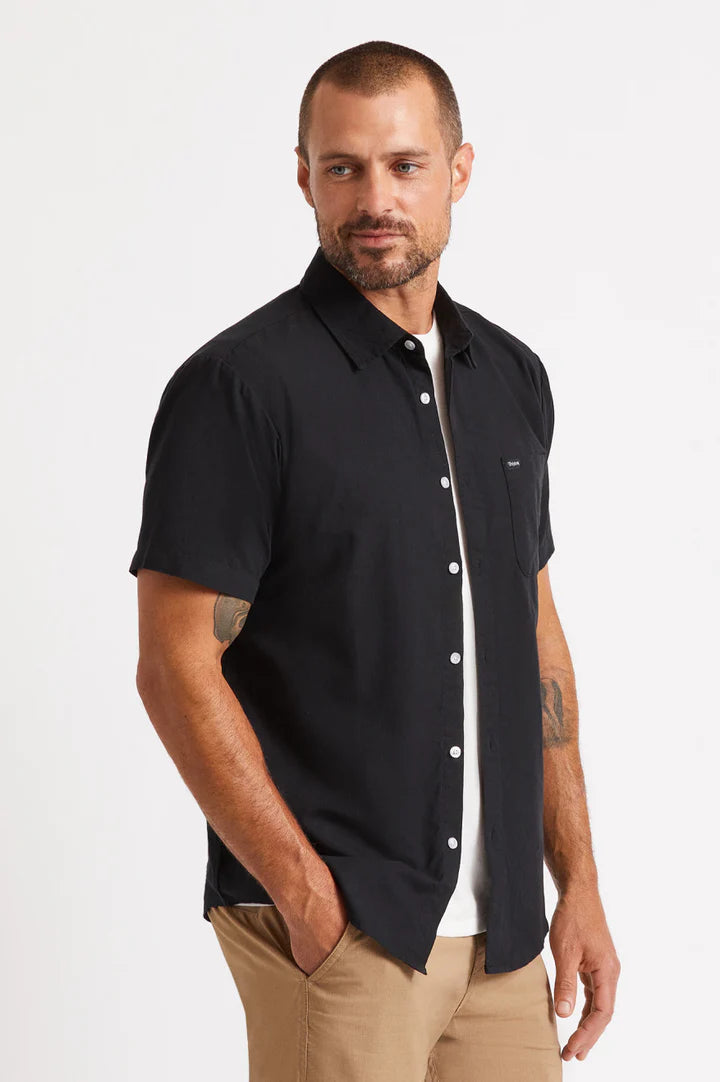 Brixton - Buttom up - Charter Oxford S/S Woven - Black