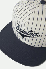 Brixton - Snap Back - The League - Washed Navy/Off White