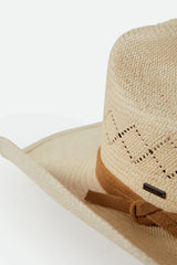 Brixton - Laredo Cowboy Hat Panama Straw - Catalina Sand