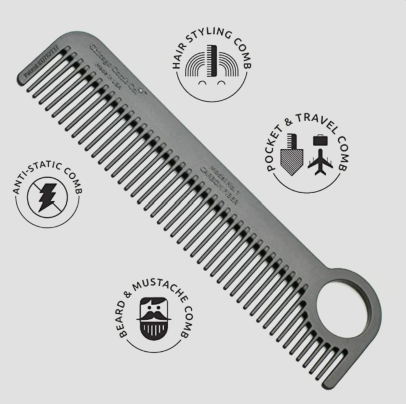 Chicago Comb Co. - Peigne en Fibre de Carbone - Modèle n° 1