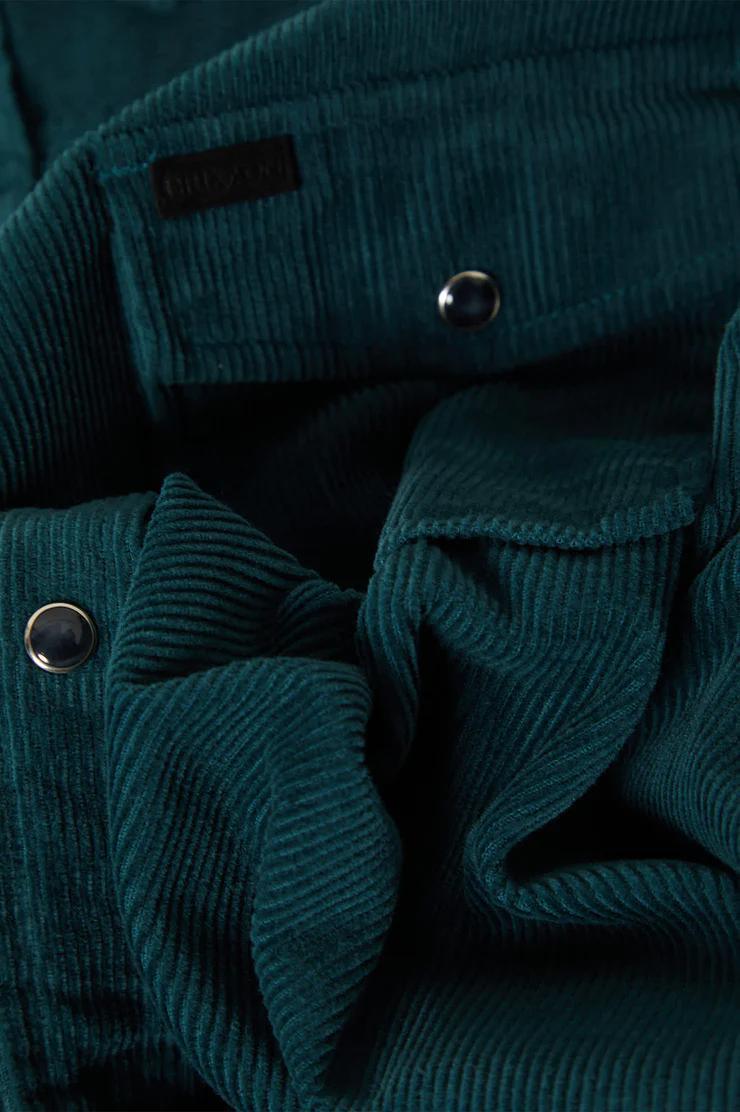 BRIXTON - SURCHEMISE RELAX NEW WEST - CORDUROY SAUGE NUIT