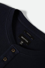 BRIXTON - VINTAGE RIBBED HENLEY - WASHED NAVY