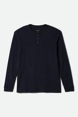 BRIXTON - VINTAGE RIBBED HENLEY - WASHED NAVY