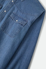 Brixton - Surchemise - Waylong - Chambray délavé moyen