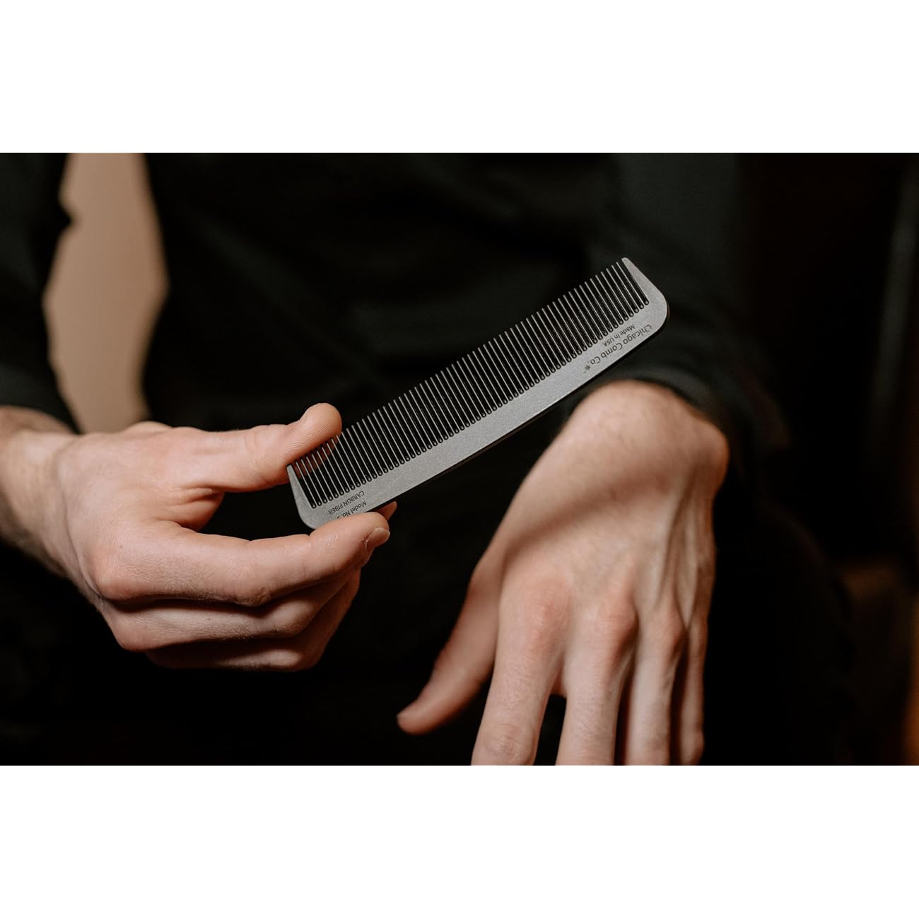 Chicago Comb Co.  - Carbon Fiber Comb - Model  No. 3