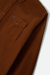 BRIXTON - NEW WEST RELAXED OVERSHIRT - WASHED COPPER CORDUROY