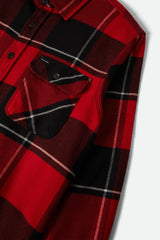 BRIXTON - BOWERY FLANNEL - BLACK/ADRENALINE RUSH/OFF WHITE