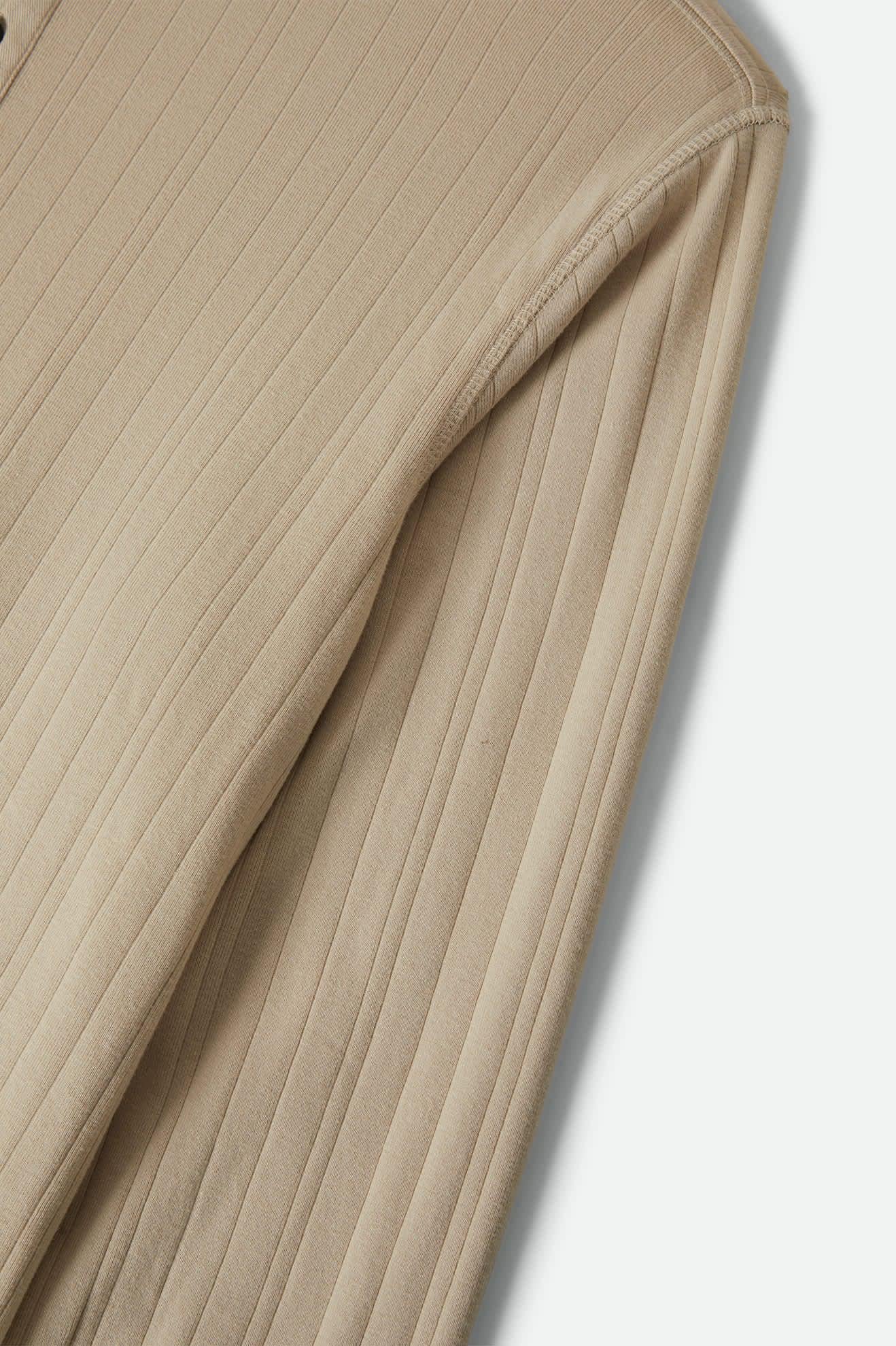 BRIXTON - VINTAGE RIBBED HENLEY - BEIGE