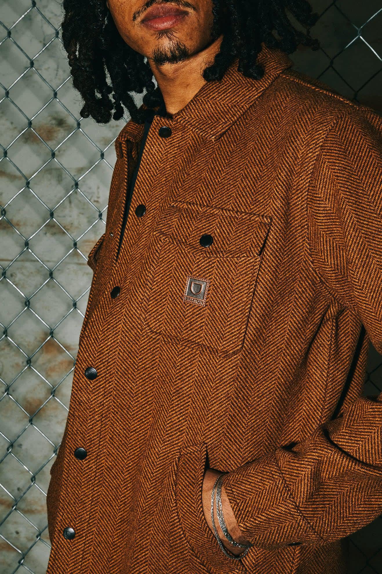 BRIXTON - DURHAM BRUSHED MENSWEAR JKT - BRUSHED PINECONE