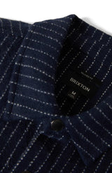 BRIXTON - SELDEN SOFT BRUSHED FLANNEL - MOOD INDIGO PINESTRIPE
