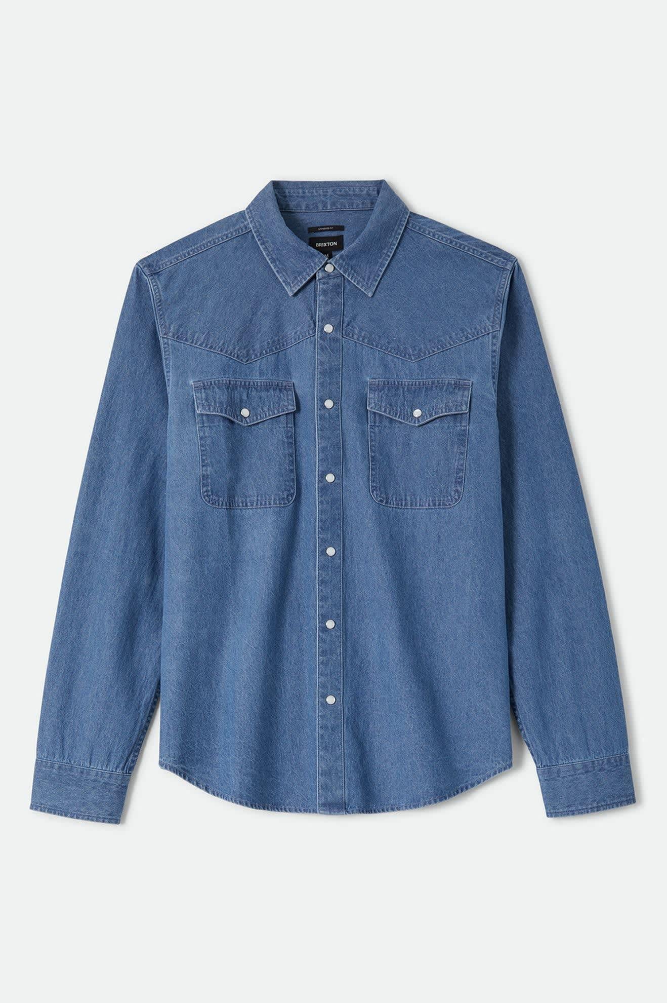Brixton - Surchemise - Waylong - Chambray délavé moyen