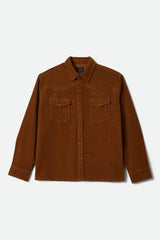 BRIXTON - NEW WEST RELAXED OVERSHIRT - WASHED COPPER CORDUROY