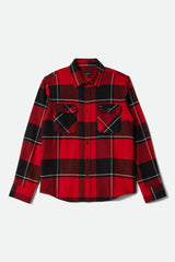 BRIXTON - BOWERY FLANNEL - BLACK/ADRENALINE RUSH/OFF WHITE