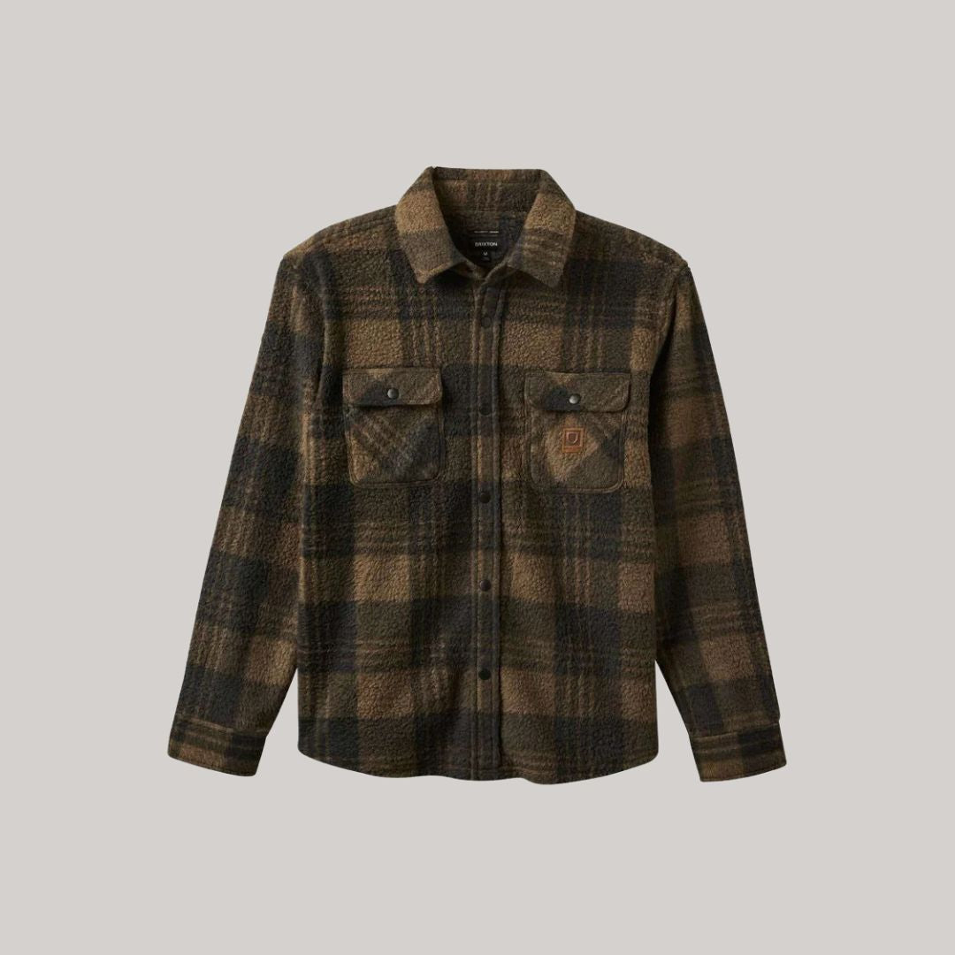 BRIXTON - Bowery L/S Arctic Stretch Fleece - Burro Brown