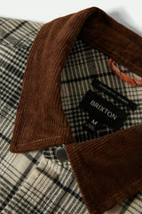 BRIXTON - BUILDERS BOWERY PERF FLANNEL - OFF WHITE/BLACK