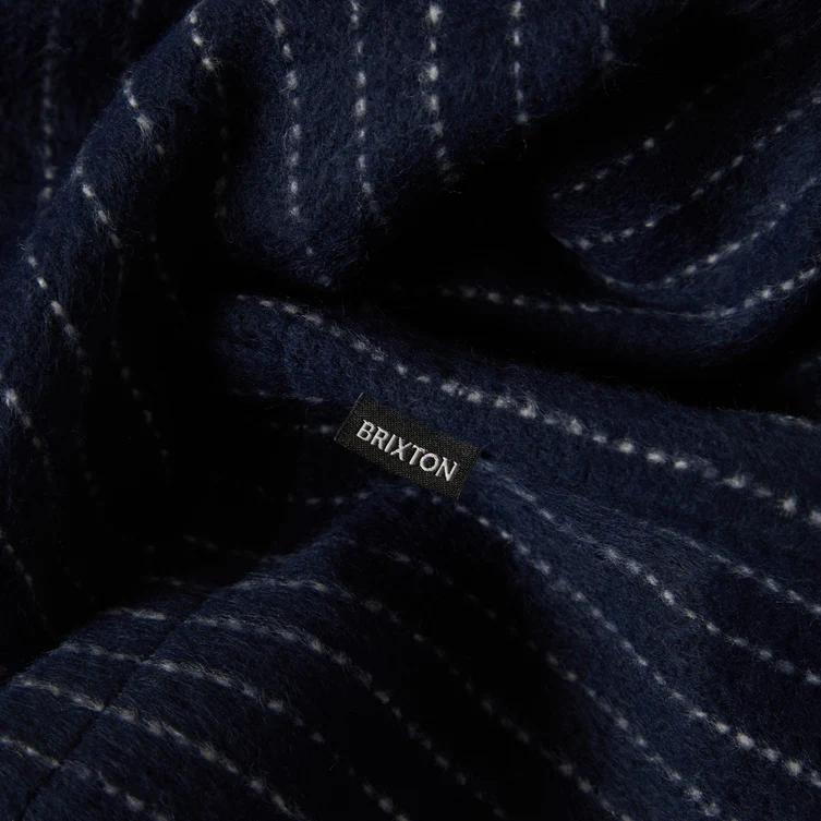 BRIXTON - SELDEN SOFT BRUSHED FLANNEL - MOOD INDIGO PINESTRIPE