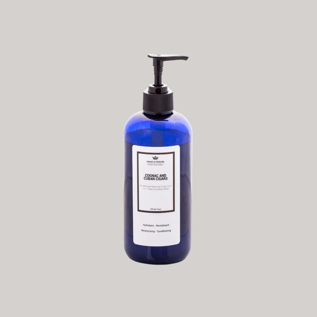Henri & Victoria - Beard/Body Wash - Cognac & Cuban Cigars