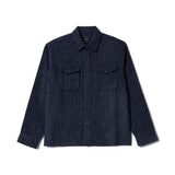 BRIXTON - SELDEN SOFT BRUSHED FLANNEL - MOOD INDIGO PINESTRIPE
