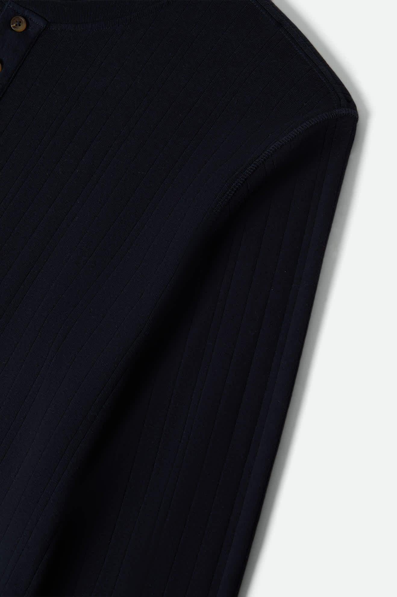 BRIXTON - VINTAGE RIBBED HENLEY - WASHED NAVY