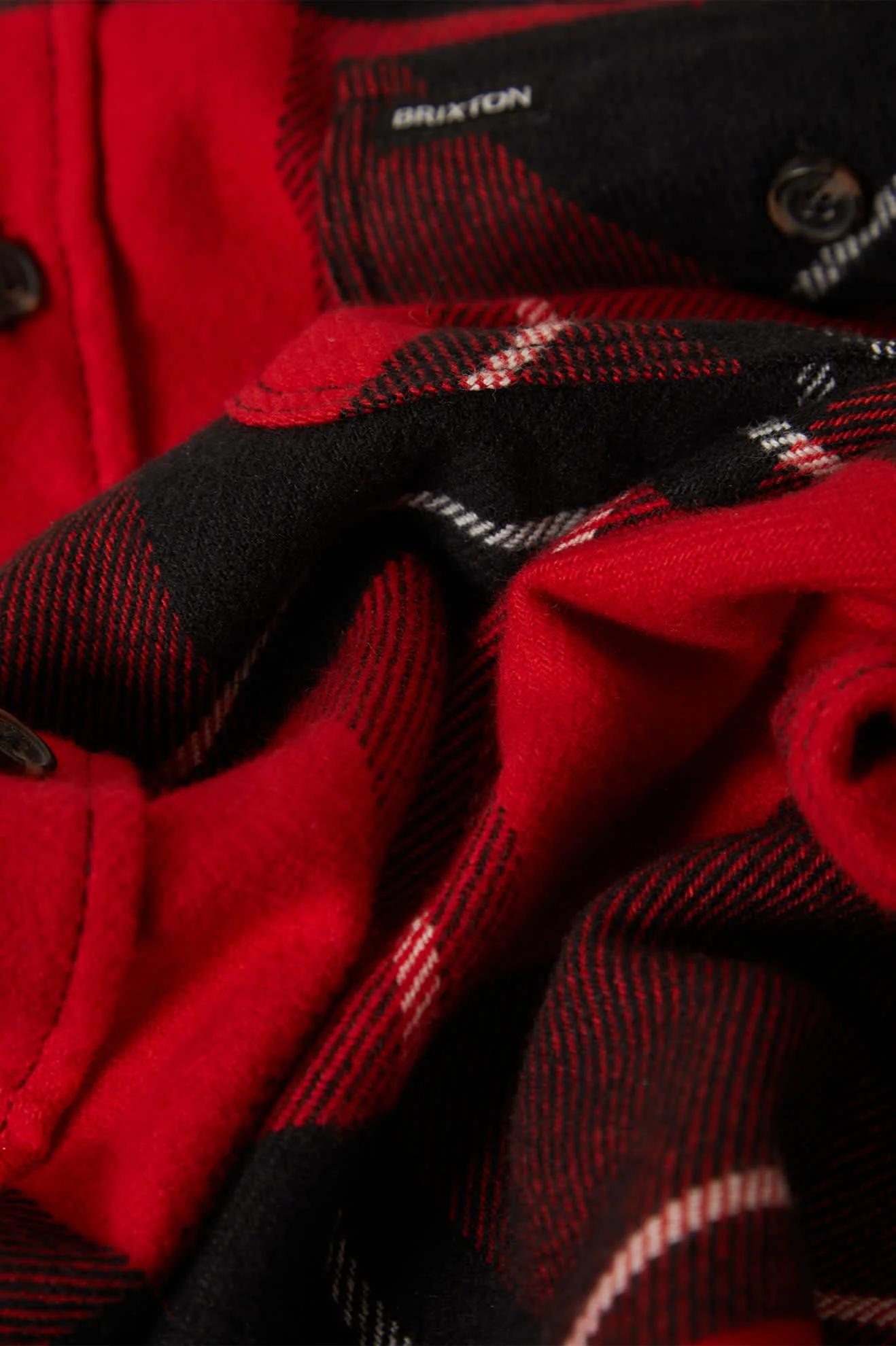 BRIXTON - BOWERY FLANNEL - BLACK/ADRENALINE RUSH/OFF WHITE