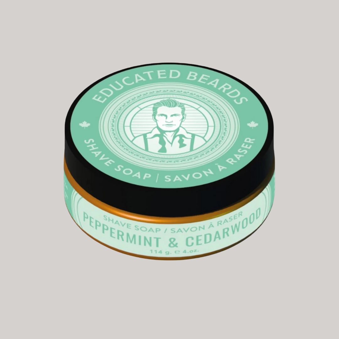 Educated Beards – Savon à Raser – Menthe Poivrée et Cèdre