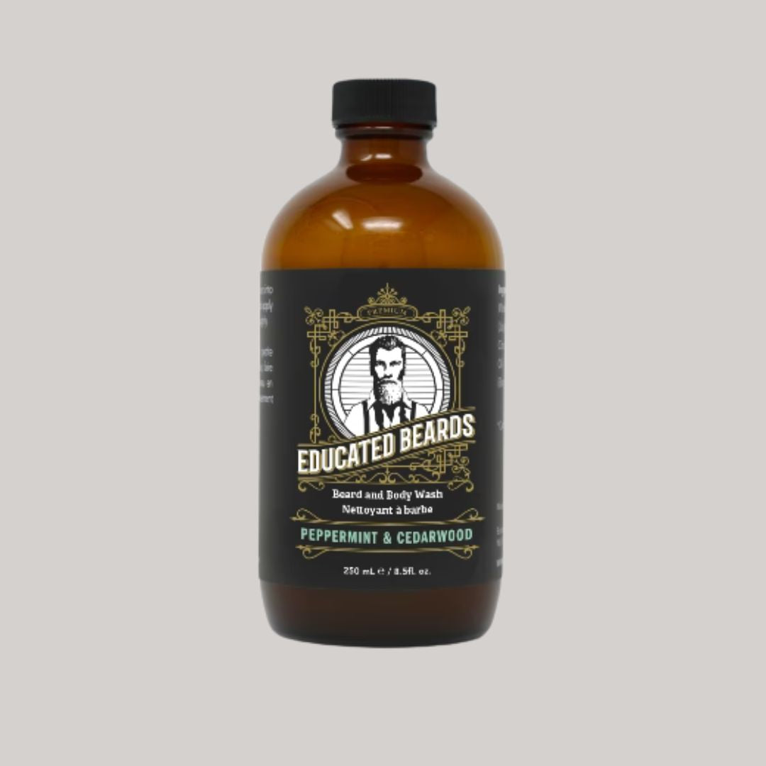 Educated Beards - Nettoyant pour Barbe - Menthe Poivrée et Cèdre